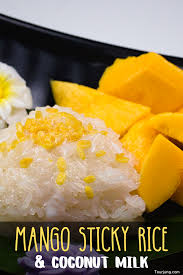 Authentic Mango With Sticky Rice Coconut Milk Sauce Recipe In 2020 Mango Sticky Rice Mango Sticky Rice Recipe Sticky Rice Recipes