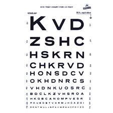 The snellen's letters are designed to be read at a standard testing distance of 20 feet. Graham Field Illuminated Snellen Eye Chart Low Vision Aids