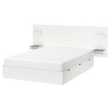 Nordli Bed Frame W Storage And Headboard White Ikea