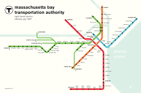 Boston Rapid Transit 1967 Rapid Transit Boston Transit Map