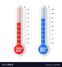 Celsius And Fahrenheit Thermometer Icon