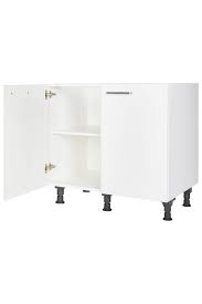 The shelves in your kitchen cabinets may be high, but that doesn't mean you have plates to stack to the ceiling. Nobilia Base Cabinet 90 Cm 2 Doors White 1 Shelf Kitchen Cabinet Body Top Shelf De