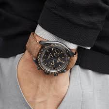 The near side can be seen through the blackened skeletonised dial, while the far side can be seen through the caseback. Second Hand Omega Speedmaster Watch Pre Owned Watches Xupes
