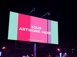 Night Scene Advertisement Billboard Mockup 2018 Free Mockup Billboard Mockup Night Scene Billboard