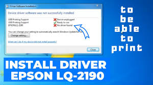 Driver epson 2090 windows 7 64 bit : Install Driver Printer Epson Lq 2190 For Windows 7 Youtube