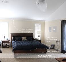 Diy shelf with hooks via www.twopurplecouches.com #chairrail. Master Bedroom Progress And A Bit Of Inspiration