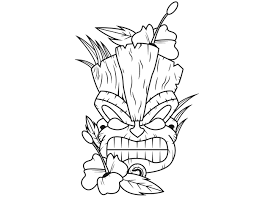 Tiki mask coloring page | free printable coloring pages. Tiki Mask On Behance