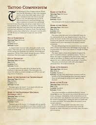 See more ideas about i tattoo, tattoo inspiration, tattoos. The 5e Experience Dnd 5e Homebrew Magical Tattoos By Robofeather