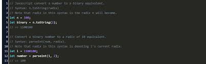 The next one is bitwise not (~). Decimal To Binary Algorithm Javascript Code Example