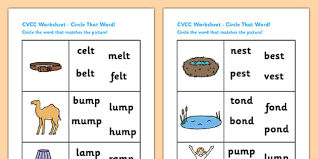 Games, worksheets and tools to support the teaching of phonics, based on letter and sounds: Cvcc Phase Four Circle That Word Worksheet Teacher Made