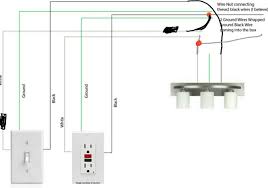 It shows the components of the circuit as simplified shapes, and the power and signal connections between the devices. Wiring A Light Fixture In Bathroom Attached To A Switch And Gfci Home Improvement Stack Exchange