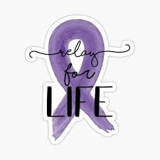 The relay for life logo features the shape of a crescent moon and the rays of the sun accentuated by a single star to the left of the moon all in a shade of deep purple. Relay For Life Stickers Redbubble