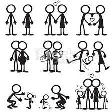 Stick Figure People Familiy Who Love Each Other As They Grow Together Stick Figure Drawing Stick Figure Family Stick Figures