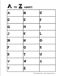 Collections of found objects beginning with each letter. A To Z Brainstorming Page Notebooking Fairy