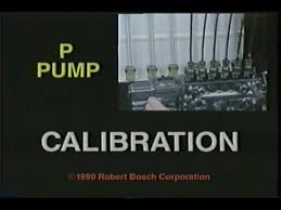 Bosch P Pump Calibration
