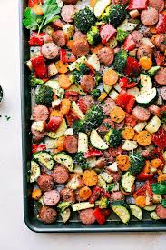One Pan Healthy Italian Sausage Veggies Chelsea S Messy Apron Sheet Pan Recipes Healthy Italian Easy Healthy Dinners