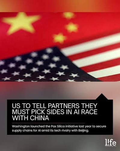 US WANTS ALLIES TO PICK A SIDE ON AI The US is preparing to ...