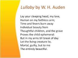 Wh Auden Love Poems