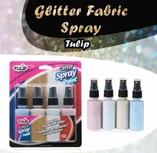 It takes a lot to coat one garment, so isn't cost effective if you have a lot of fabric to glitterfy. New Tulip Glitter Fabric Spray Paint 4 Pack Gold Silver Red Blue Ebay