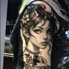 Hi all, I was wondering if you could help, I have a tattoo appointment  tomorrow and I'm so torn between 2 designs, I feel the demon realism  looking one is a little