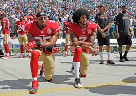 The phrase has certainly gained a lot of media attention recently after nfl players used the gesture back in 2016 to protest police brutality against african americans during the national anthem. Eric Reid Takes A Knee During National Anthem Upon His Return To The Nfl Abc News