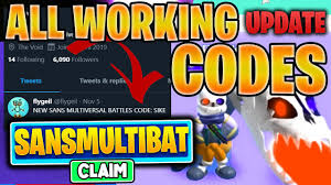 How to redeem codes in sans multiversal battles. 4 Codes For Sans Multiversal Battles Get All Sans For Free Roblox Working Youtube