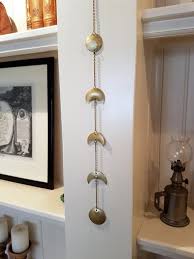 Gold Moon Phase Wall Hanging Brass Metal Moon Wall Decor Etsy Gold Moon Wall Hanging Hanging Wall Art