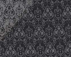 Jacquard-Stoff Elita, Damast-Muster, Schwarz-Hellgrau