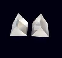 Prisma de cristal de cuarzo bk7, Prisma de dispersión de vidrio óptico,  prisma triangular equilátero