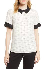 Cece Pleat Sleeve Polka Dot Blouse Nordstrom Polka Dot Blouse Blouse Nordstrom Sleeves