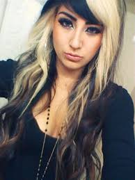 Products used to achieve this hairstyle. Pin By Emily Moblo On Beauty Misc Black Hair With Blonde Highlights Hair Styles Green Hair