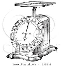 Scale weight balance law justice. Vintage Clipart Of A Retro Kitchen Scale In Black And White Royalty Free Vector Illustration By Picsburg Free Vector Illustration Old Book Art Scale Drawing