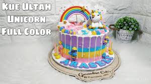 Jual kue ulang tahun unicorn birthday cake unicorn cake kue tart. Kue Ultah Unicorn Banyak Warna Youtube