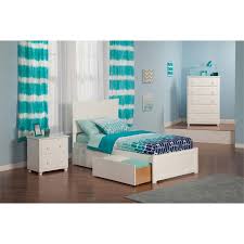 Perfect for the kids room! Leo Lacey Urban Twin Xl Storage Platform Bed In White Ll 1653393
