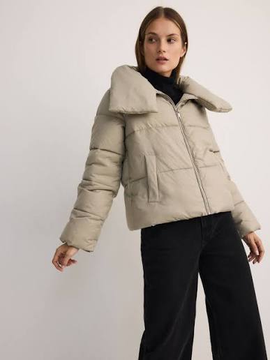 High collar quilted jacket Color nude - RESERVED - 601AY-02X