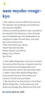 Among others it is currently famous for being the mantra of the japanese buddhist group and political party soka gakkai. Nichiren Buddhism Sgi