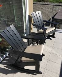 Nice Balcony Area Overlooking Downtown San Diego Just Got Some Much Needed Comfortable Polywood Adirondack Rocking Chai Terrace Decor Outdoor Design Porch Life