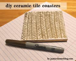Start off by dusting off the tile to remove any residue. Diy Ceramic Tile Coasters Jamie S Home Blog