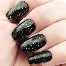 Black And Gold Glitter Nails 18k Gold Glitter Nails Black And Gold Nails Press On Nails Hand Painted Nails Gold Metallic Nails Custom Nai Gold Nails Gold Nail Designs Black Gold Nails