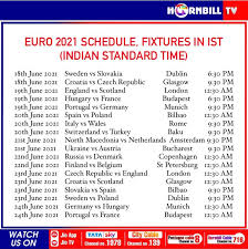 Now, it is scheduled to start from 11 june 2021. Hornbilltvofficial On Twitter Euro 2021 Schedule Fixtures In Ist Indian Standard Time Europaleague Uefacom Euronews Football Euro Hornbilltv Hornbilltvofficial Https T Co Xqinmdkjkh Twitter