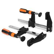 Wen 6 In X 2 5 In Quick Adjust Steel Bar Clamps With Throat And Micro Adjustment Handle 2 Pack 10206f2 The Home Depot Steel Bar Dog Bench Clamps