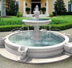 Circle Fountain In Driveway Water Fountains Outdoor Yard Water Fountains Garden Water Fountains