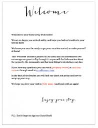 Vacation Home Welcome Book With Free Downloads Welcome Letter Welcome Letters Airbnb House Airbnb House Rules