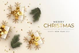 Download Realistic Christmas And New Year Greeting Card With Presents And Branches For Free En 2020 Texto De Feliz Navidad Tarjetas Feliz Navidad Hermosas Tarjetas De Navidad