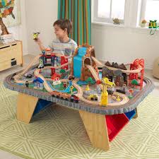 The kidkraft waterfall mountain train table set is perfect for little conductors. Waterfall Junction Train Set Table