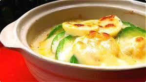 Rice Boiled Egg Avocado Gratin With Alfredo Sauce Recipe In 2020 Alfredo Sauce Boiled Eggs Vegetarian Recipes
