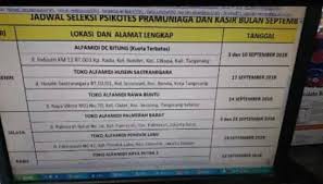 Untuk posisi mt, gaji rp. Jadwal Walk In Psikotes Dan Interview Alfamidi September 2018 Serangid