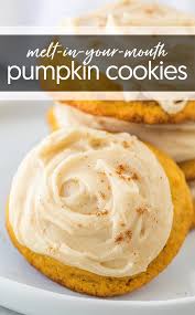 Melt In Your Mouth Pumpkin Cookies Best Cookies Recipe Pumpkin Cookie Recipe Fall Desserts Pumpkin Pumpkin Recipes