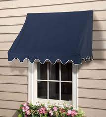 4 Scalloped Edge Window And Door Awning In Blue Imported Door Window Awning Each Window Awning Is Equipped With A Pu Door Awnings Door Awning Awning Shade
