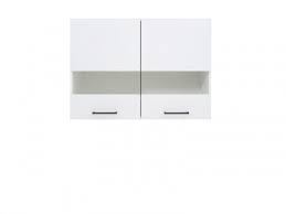 Our lockable door provides added security. Upper Display Cabinet 80 Cm With 2 Glass Doors Junona Line White Whi 94 95